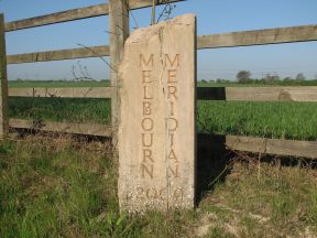 Greenwich Meridian Marker; England; Cambridgeshire; Melbourn